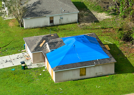 Emergency roof tarping