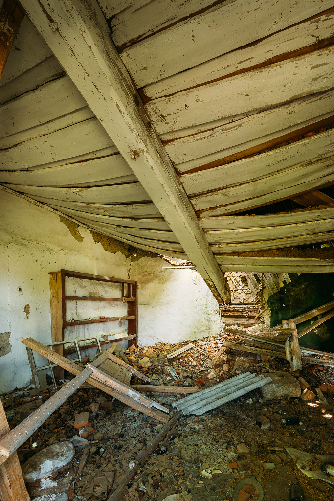 water damage inside house after roof leak